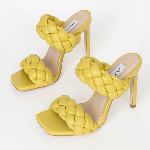 Steve Madden Shoes - Steve Madden Kenley Citron Braided High Heel Sandals
